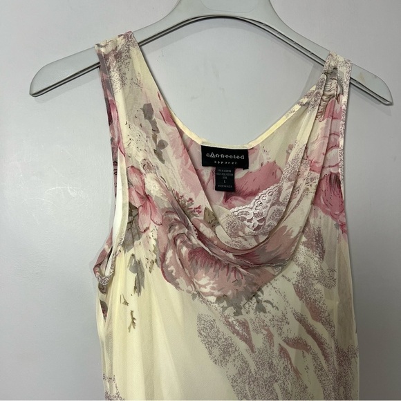 Vintage Y2K Coquette Floral Gown Fairycore Dress Asymmetric Ballet Lace Romantic - Picture 14 of 15